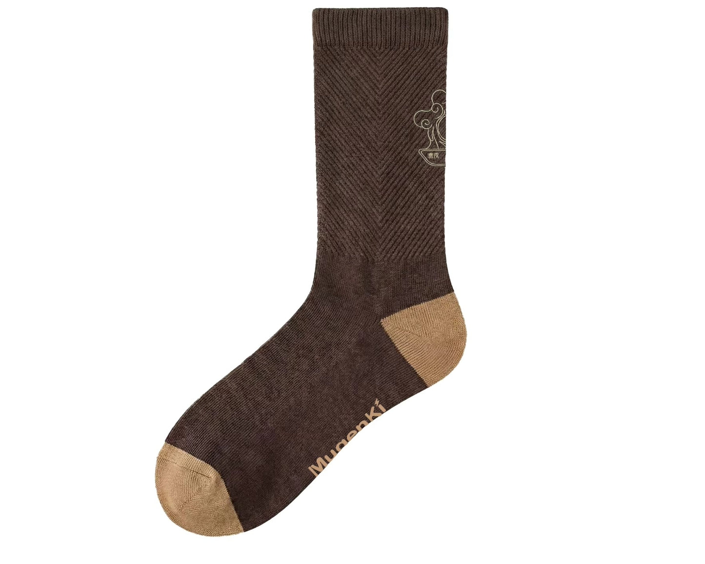 Asian aesthetic sustainable functional sensory friendly socks with earthy colours made from bamboo and hemp