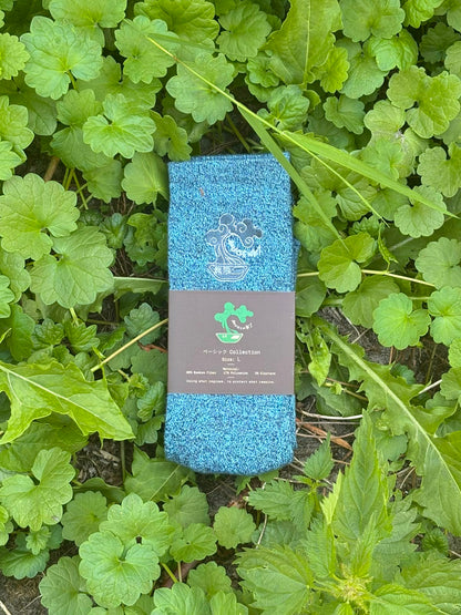 Asian aesthetic sustainable functional sensory friendly socks with earthy colours made from bamboo and hemp